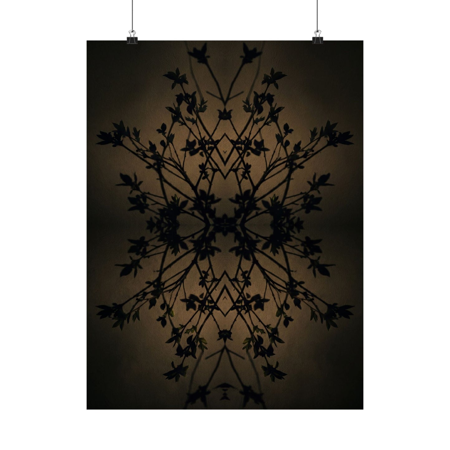 Shadow Play Wall Art Print | Spring Dark Japandi Shadow Zen Art