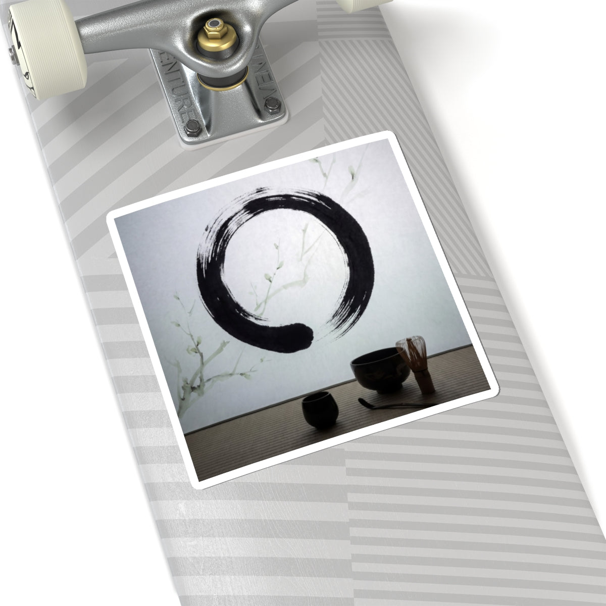 Tea Ceremony Enso Sticker | Contemplative Zen Art Art Print