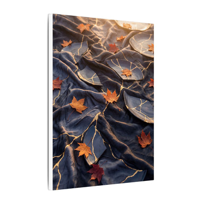 Golden Hour Silk Drape Canvas Art - Kintsugi Shibui