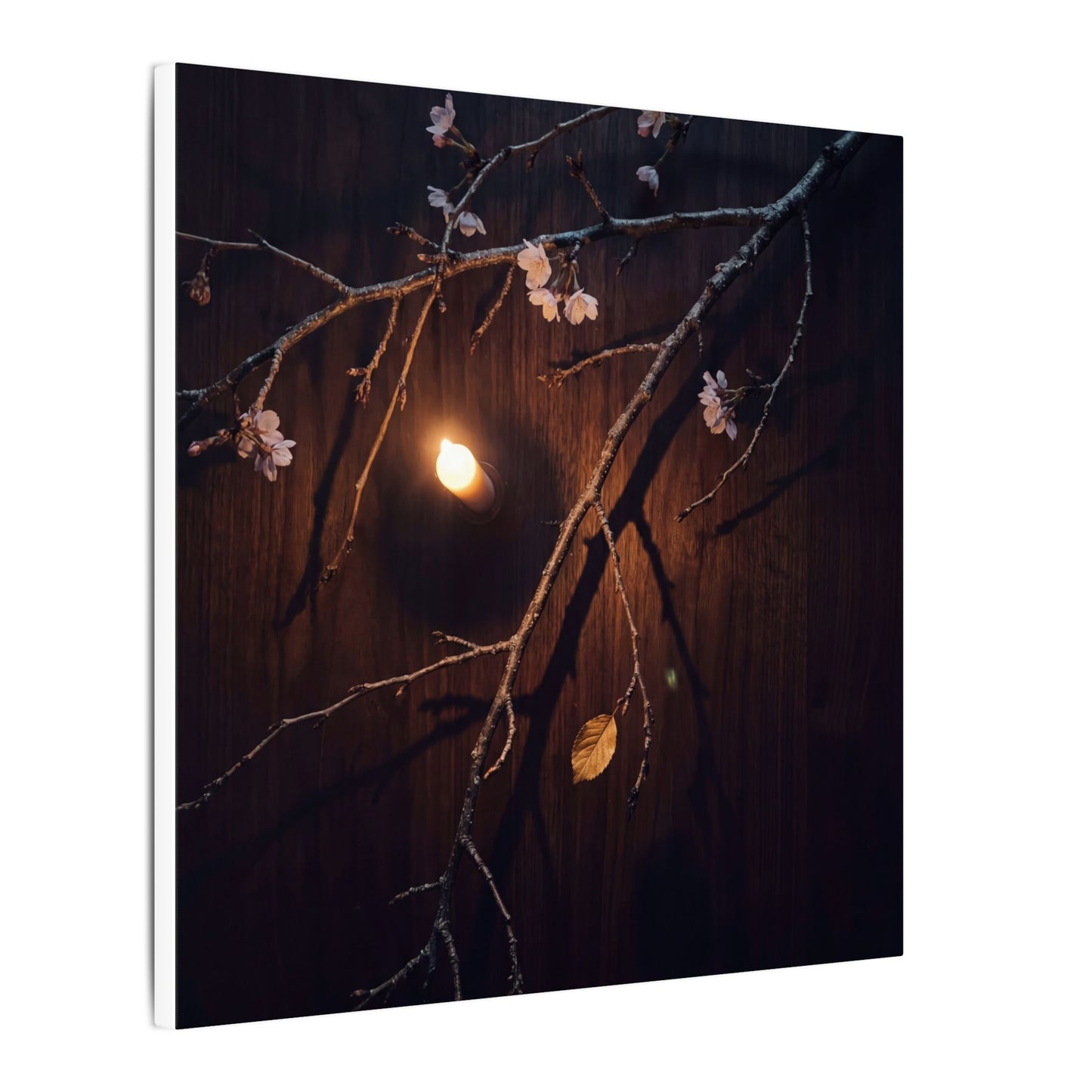 Datsuzoku Cherry Blossom Canvas Art - Dark Japandi Moody Minimal