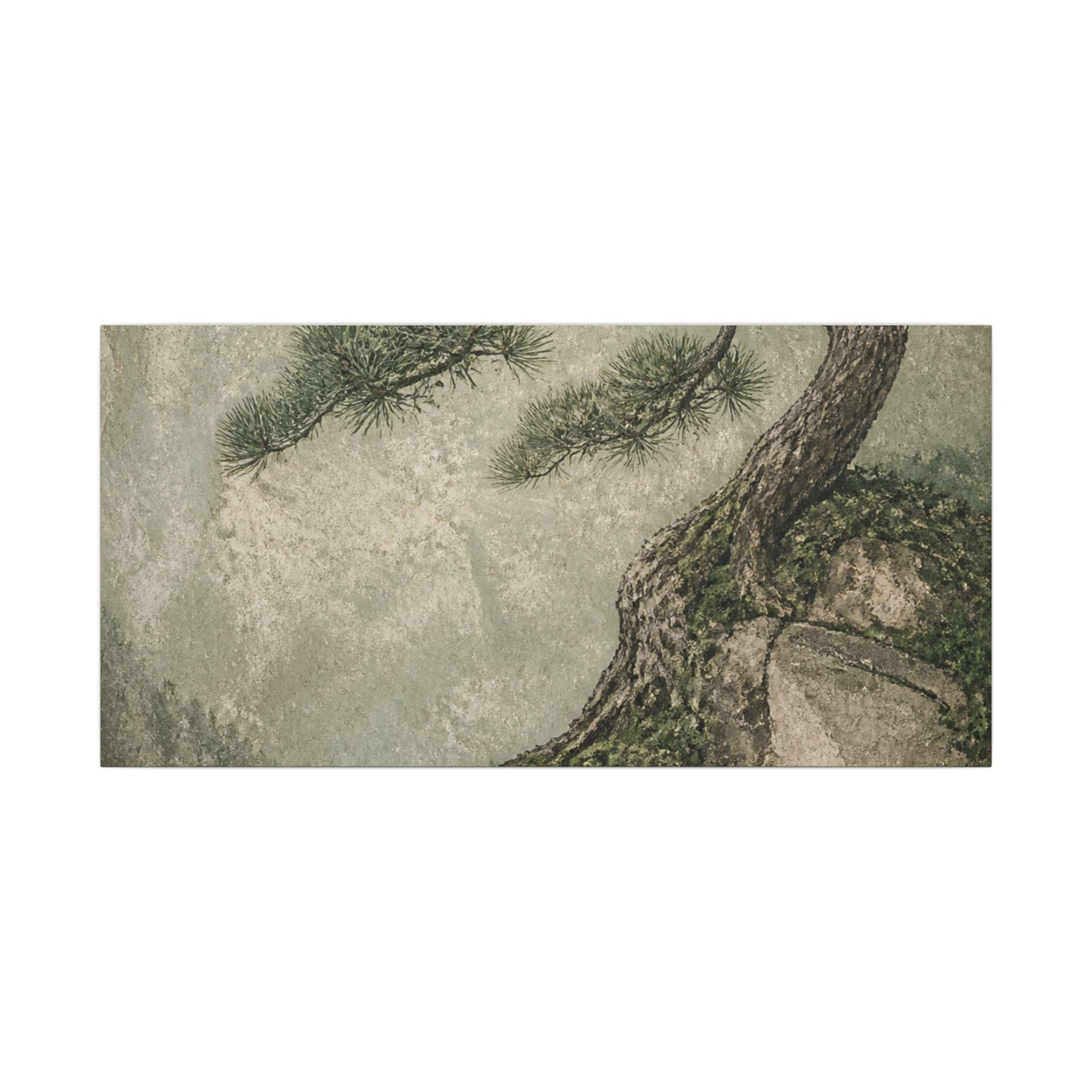 Fukinsei Pine Tree Canvas Art - Japandi Texture