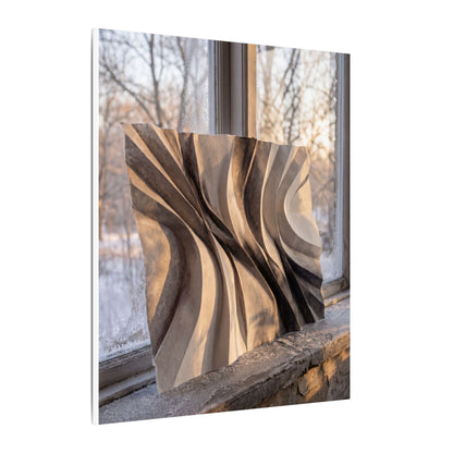 Mono No Aware Paper Fold Canvas Art - Japandi Minimal Line