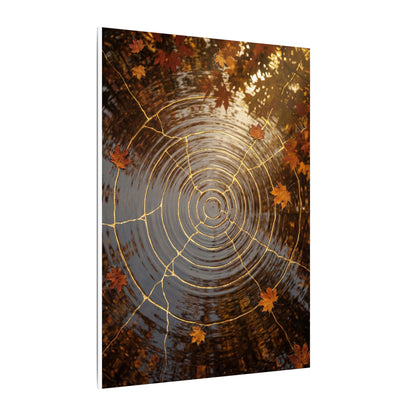 Artful Water Ripple Canvas Art - Gold Vein Kintsugi