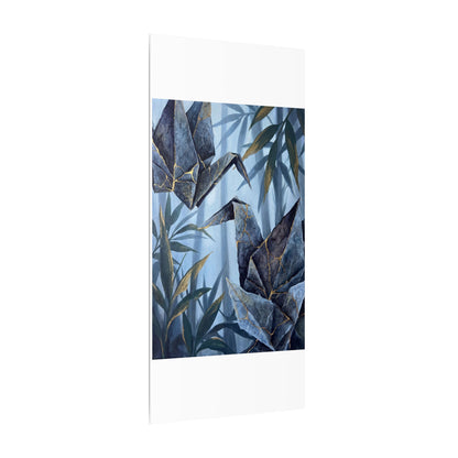 Paper Fold Canvas Art | Summer Kintsugi Crackle Gold Art