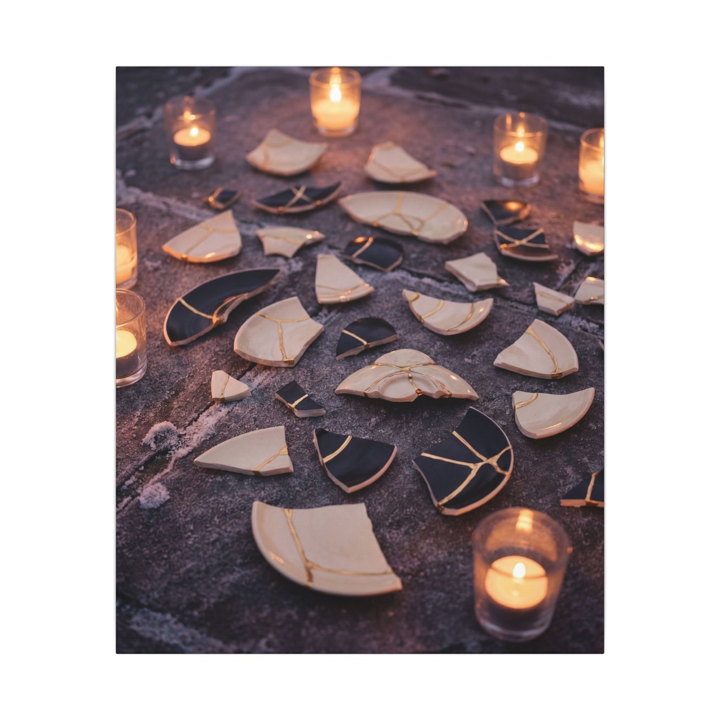 Winter Broken Pottery Broken Beauty Canvas Art | Beautiful Decor