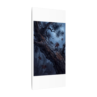 Atmospheric Pine Tree Canvas Art - Shadow Zen Dark Japandi