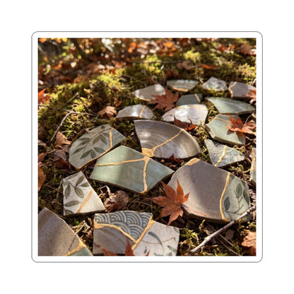 Broken Pottery Sticker | Autumn Japandi Japanese Pattern Art