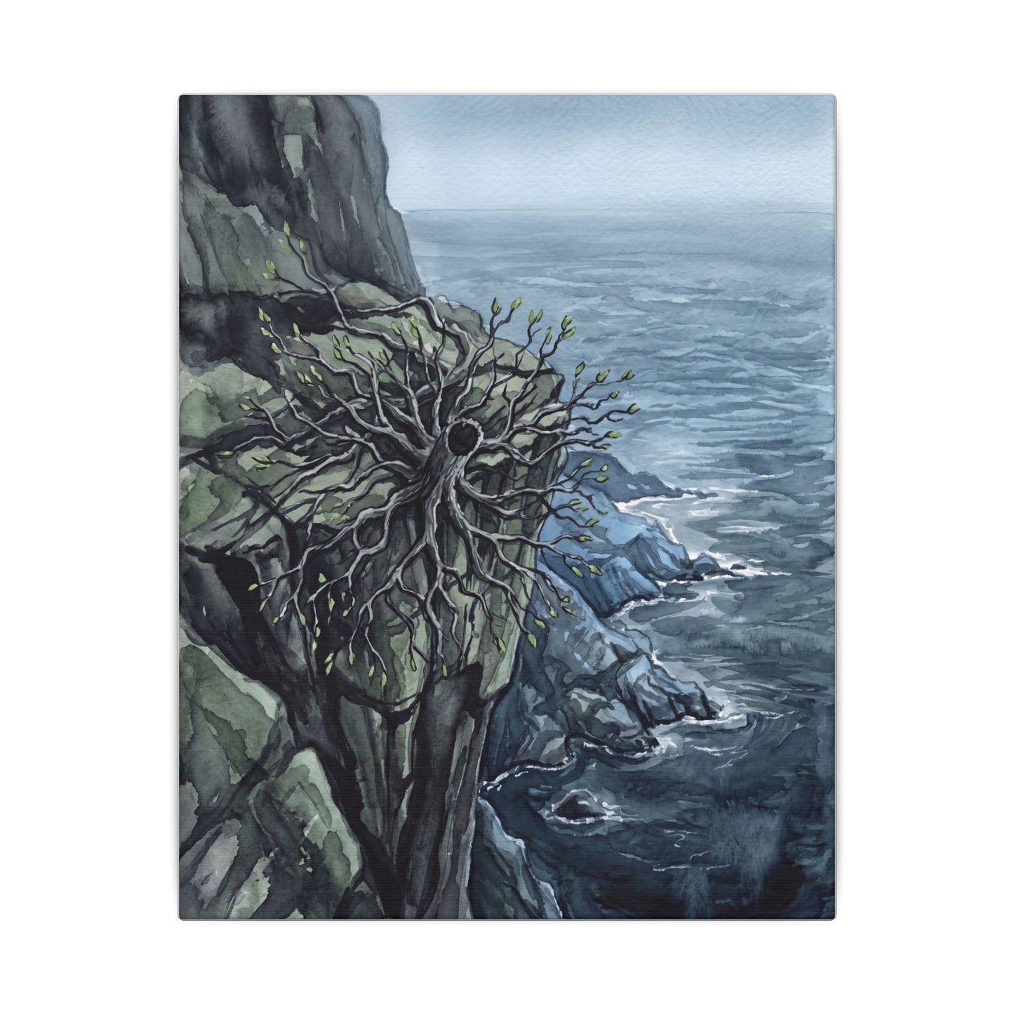 Pine Tree Spring Canvas Art | Japandi Neutral Design