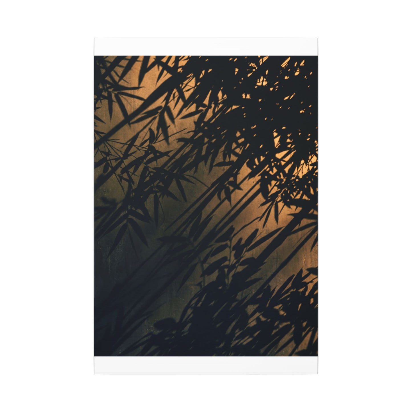 Sophisticated Shadow Play Canvas Art - Shadow Zen Dark Japandi