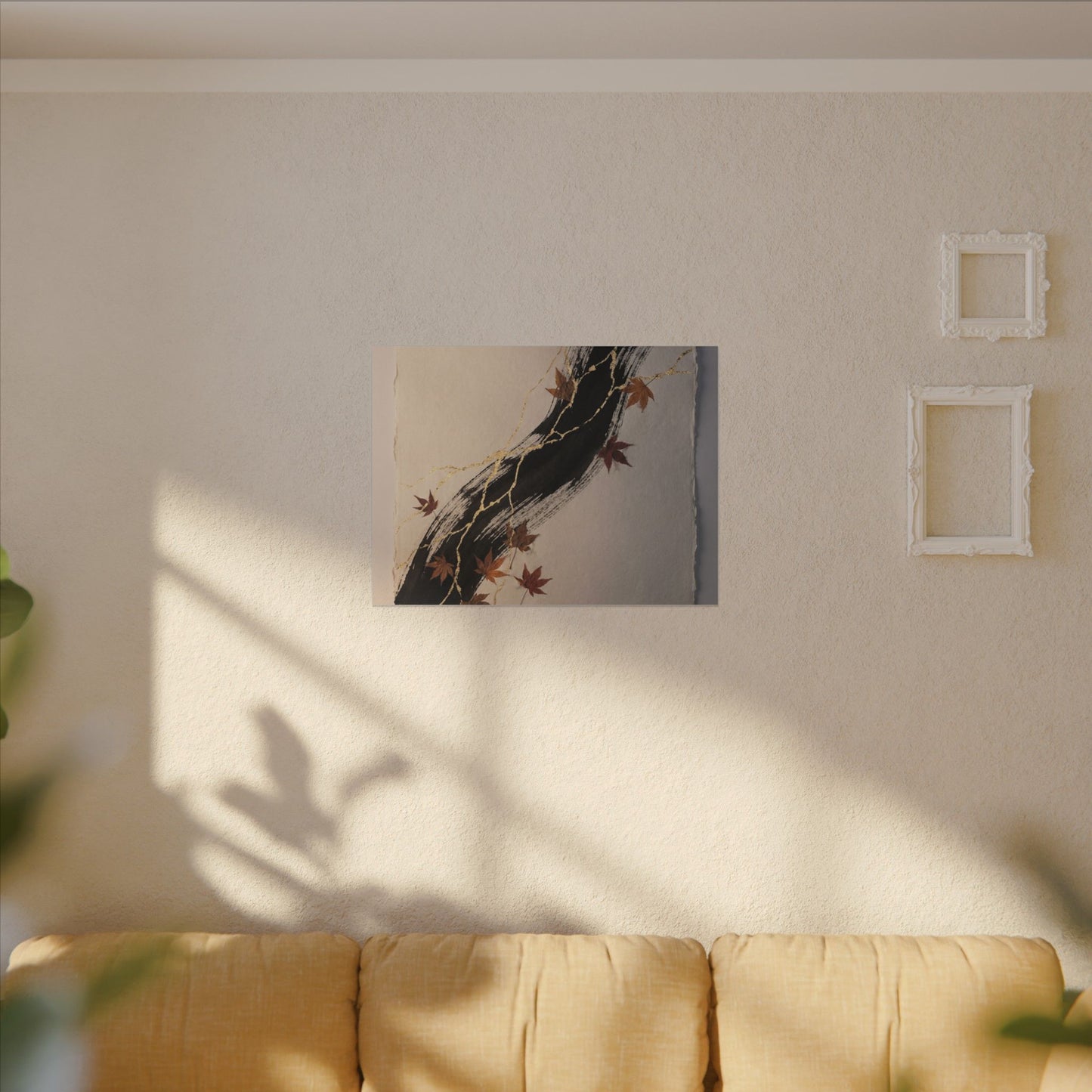 Dawn Ink Brushstroke Canvas Art - Kintsugi Ma