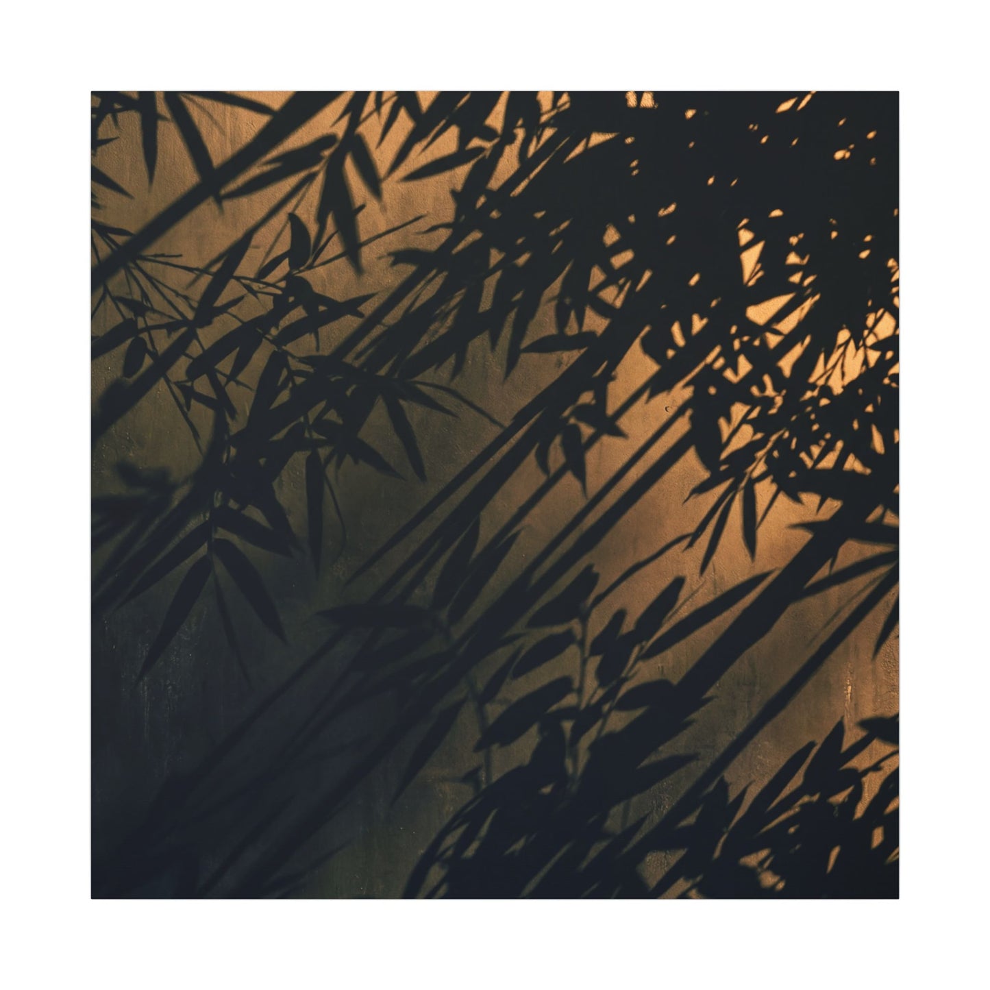 Sophisticated Shadow Play Canvas Art - Shadow Zen Dark Japandi