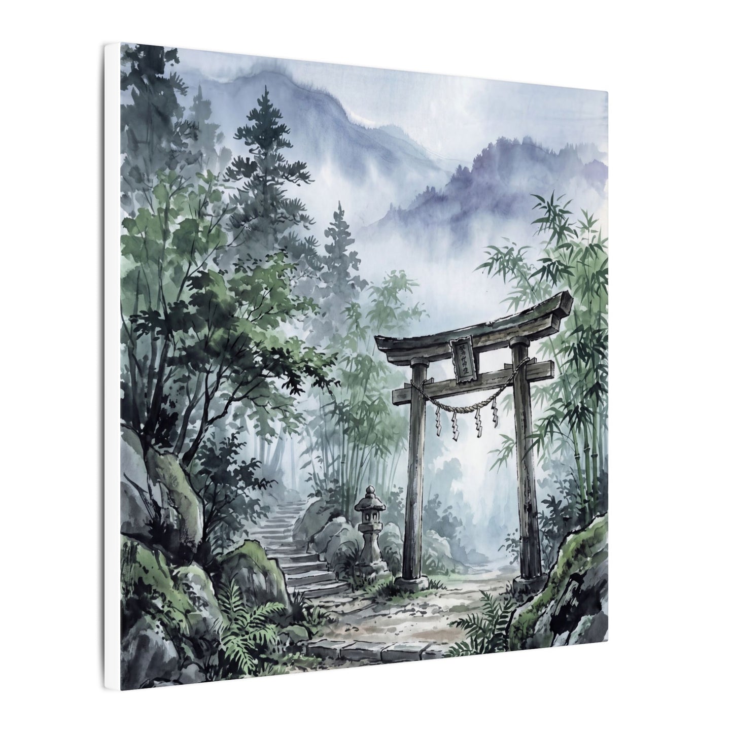 Moonlight Torii Gate Canvas Art - Zen Fukinsei