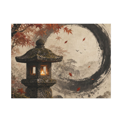 Ma Stone Lantern Canvas Art - Zen Enso