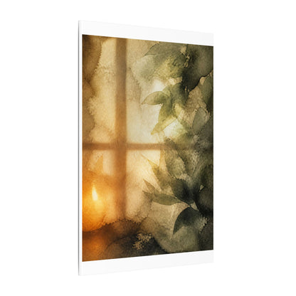 Cozy Shoji Screen Canvas Art - Watercolor Japandi