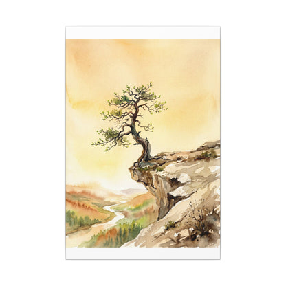 Golden Hour Pine Tree Canvas Art - Japandi Fukinsei
