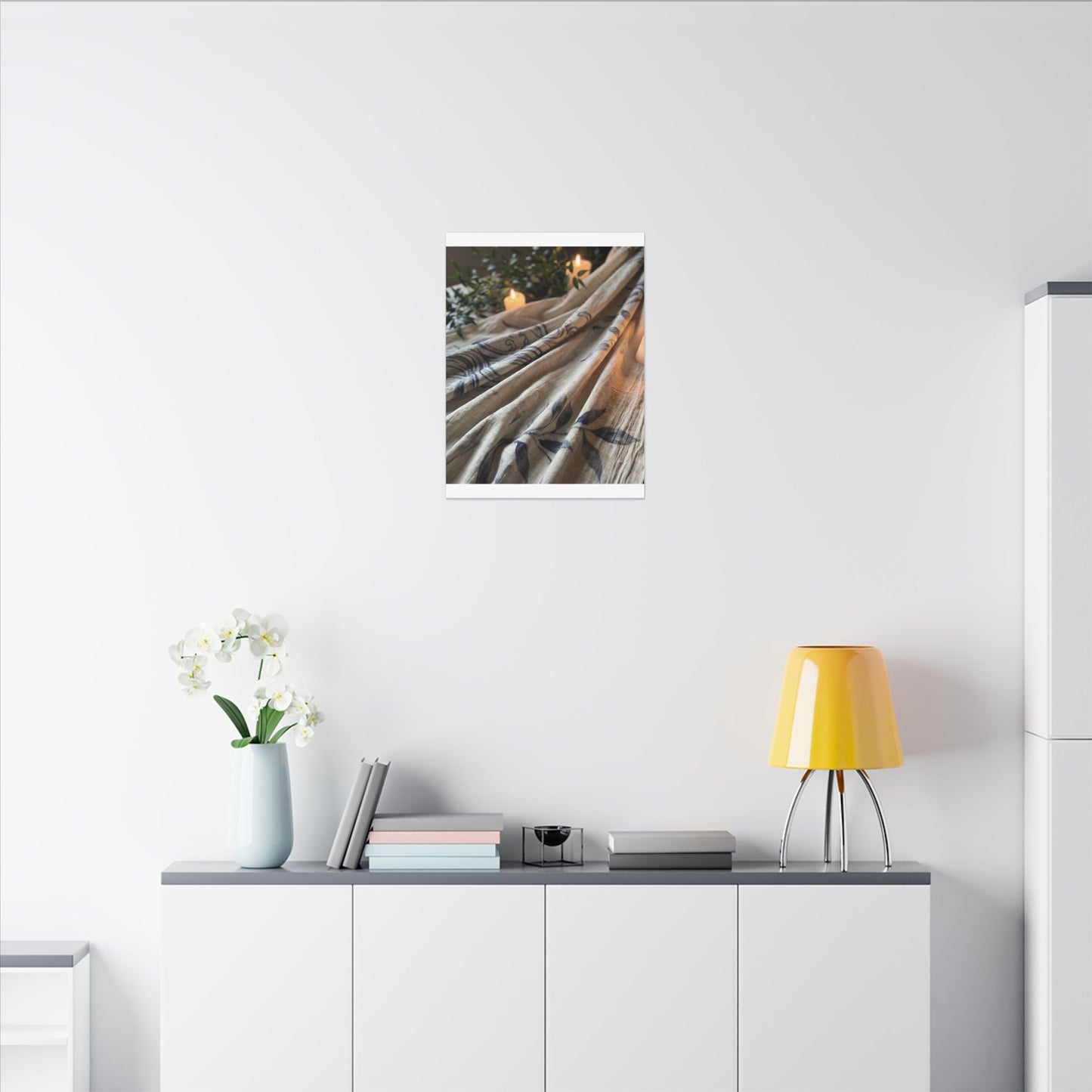 Fukinsei Silk Drape Canvas Art - Japandi Japanese Pattern