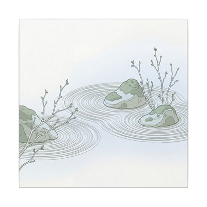 Moonlight Rock Garden Canvas Art - Japandi Ma