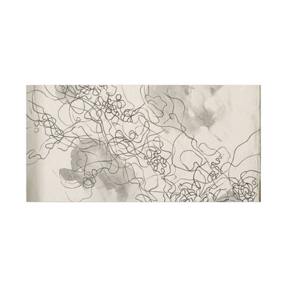 Summer Shadow Play Minimal Line Canvas Art | Earthy Decor