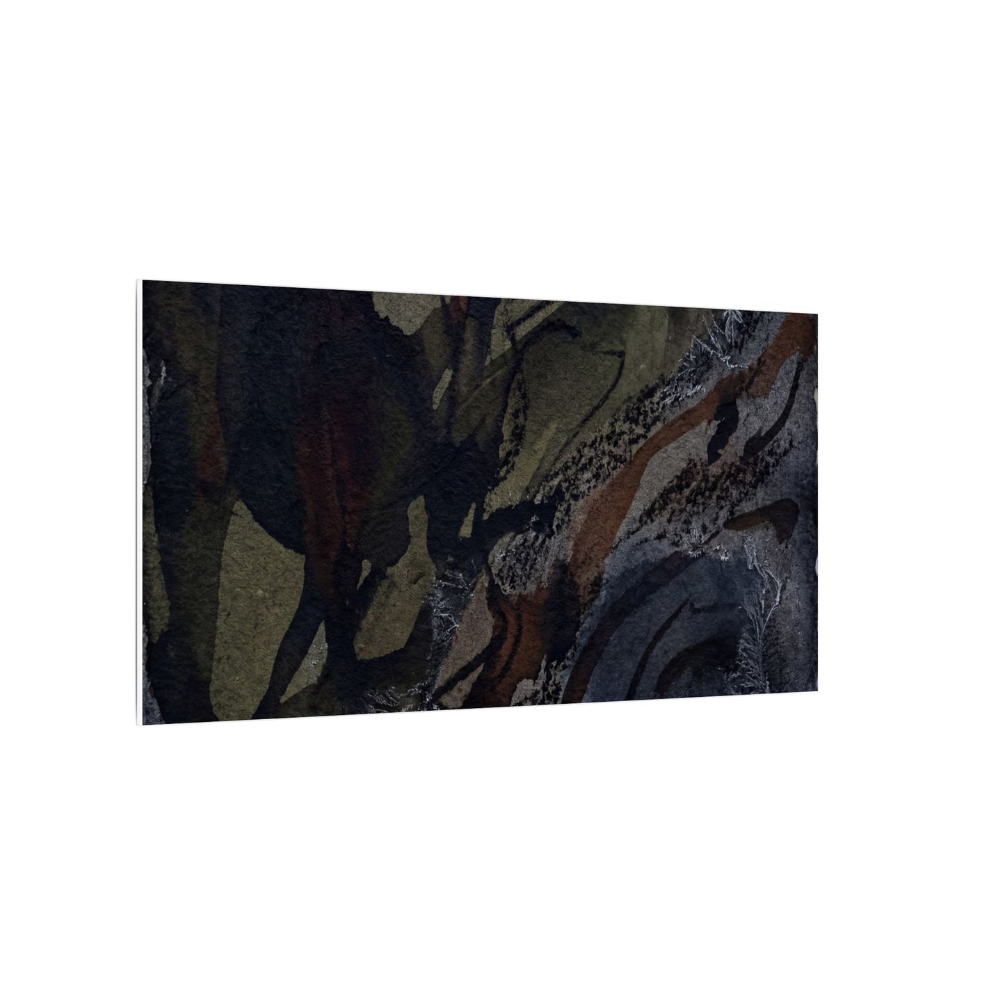 Shadow Play Winter Canvas Art | Dark Japandi Luxurious Design