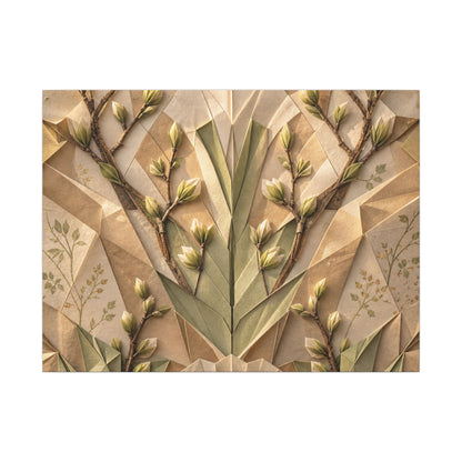 Kanso Paper Fold Canvas Art - Japandi Japanese Pattern
