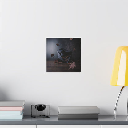 Dark Japandi Paper Fold in Dawn | Shadow Zen Canvas Art