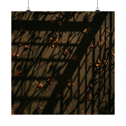 Kanso Shadow Play Wall Art Print - Dark Japandi Moody Minimal