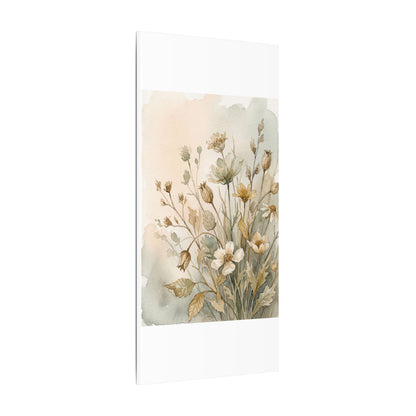 Summer Dried Flowers Watercolor Canvas Art | Elegant Decor