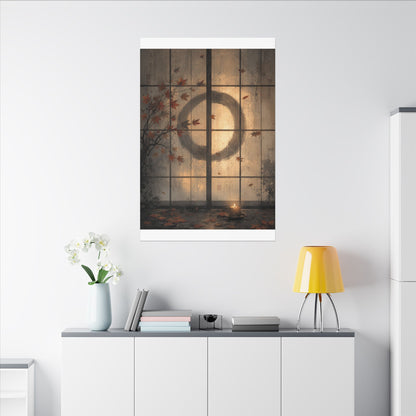 Shoji Screen Texture Canvas Art | Earthy Japandi Art