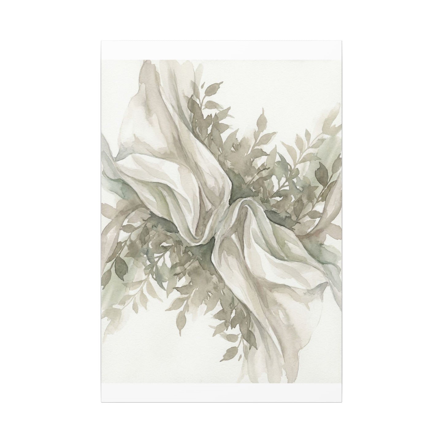 Summer Silk Drape Watercolor Canvas Art | Cozy Decor