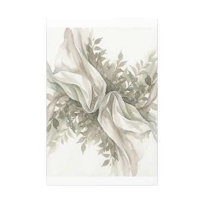 Summer Silk Drape Watercolor Canvas Art | Cozy Decor