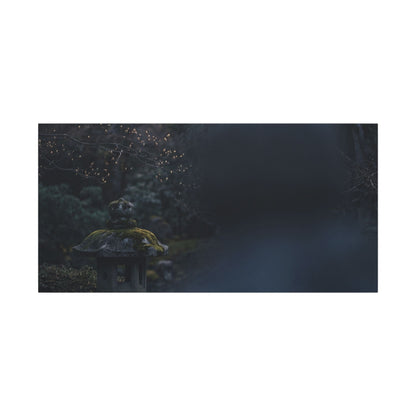 Spring Stone Lantern Moody Minimal Canvas Art | Bold Decor
