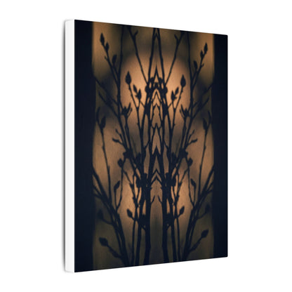 Dark Japandi Shadow Play in Golden Hour | Shadow Zen Canvas Art