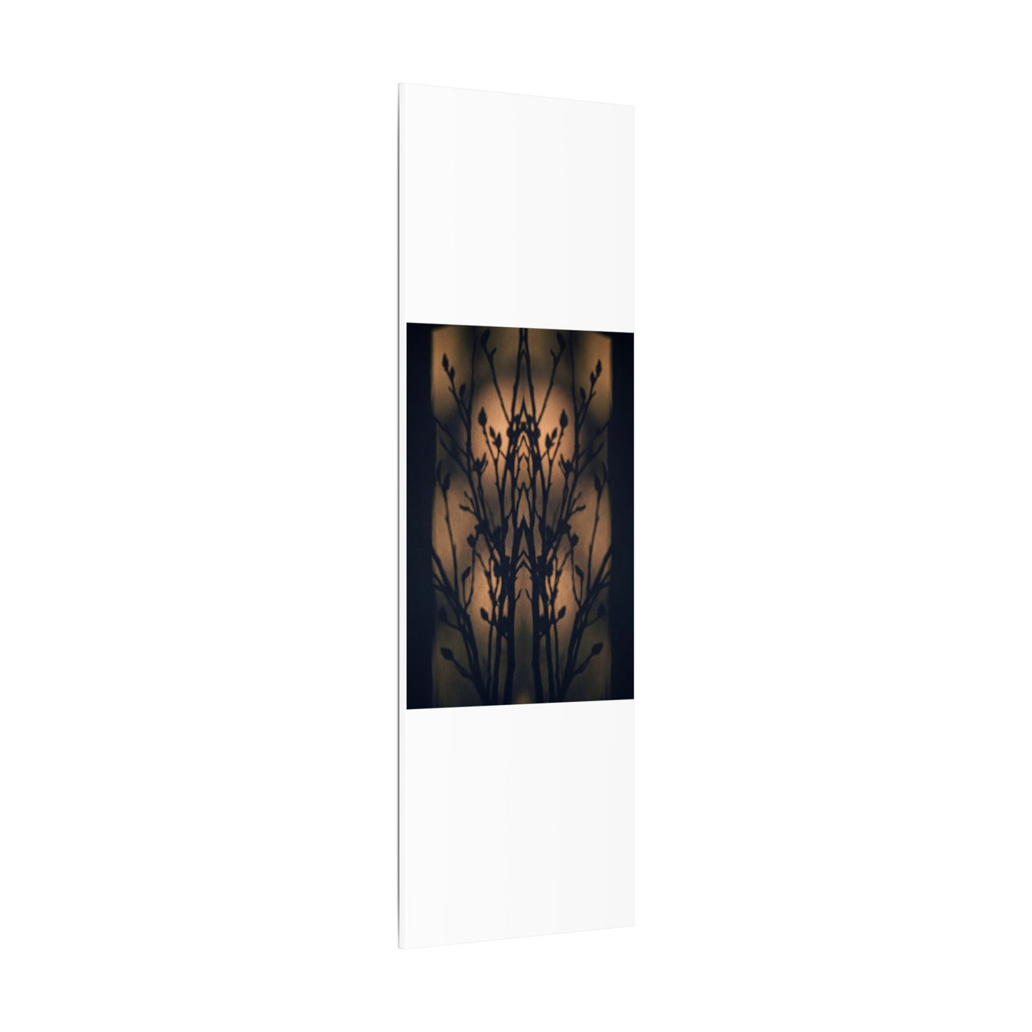 Dark Japandi Shadow Play in Golden Hour | Shadow Zen Canvas Art