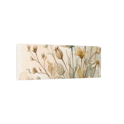 Summer Dried Flowers Watercolor Canvas Art | Elegant Decor
