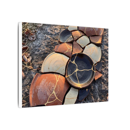 Winter Broken Pottery Gold Vein Canvas Art | Beautiful Decor