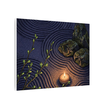 Mono No Aware Rock Garden Canvas Art - Zen Ukiyo E Inspired