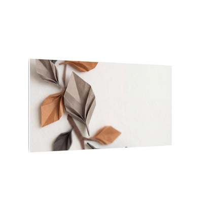 Paper Fold Autumn Canvas Art | Japandi Earthy Design