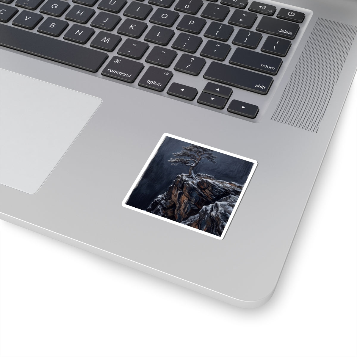 Dawn Pine Tree Sticker - Dark Japandi Fukinsei