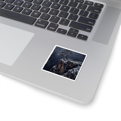 Dawn Pine Tree Sticker - Dark Japandi Fukinsei