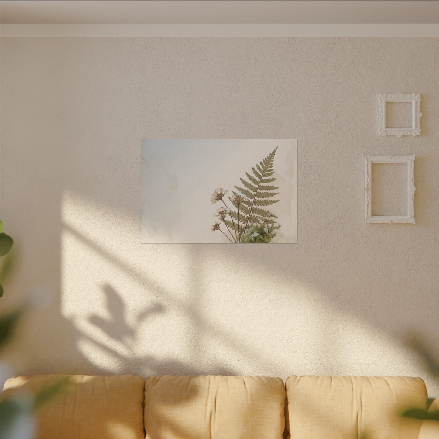 Winter Moss Close Up Herbarium Canvas Art | Enchanting Decor