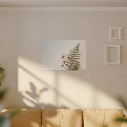 Winter Moss Close Up Herbarium Canvas Art | Enchanting Decor