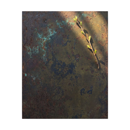 Golden Hour Rust Patina Canvas Art - Dark Japandi Ma