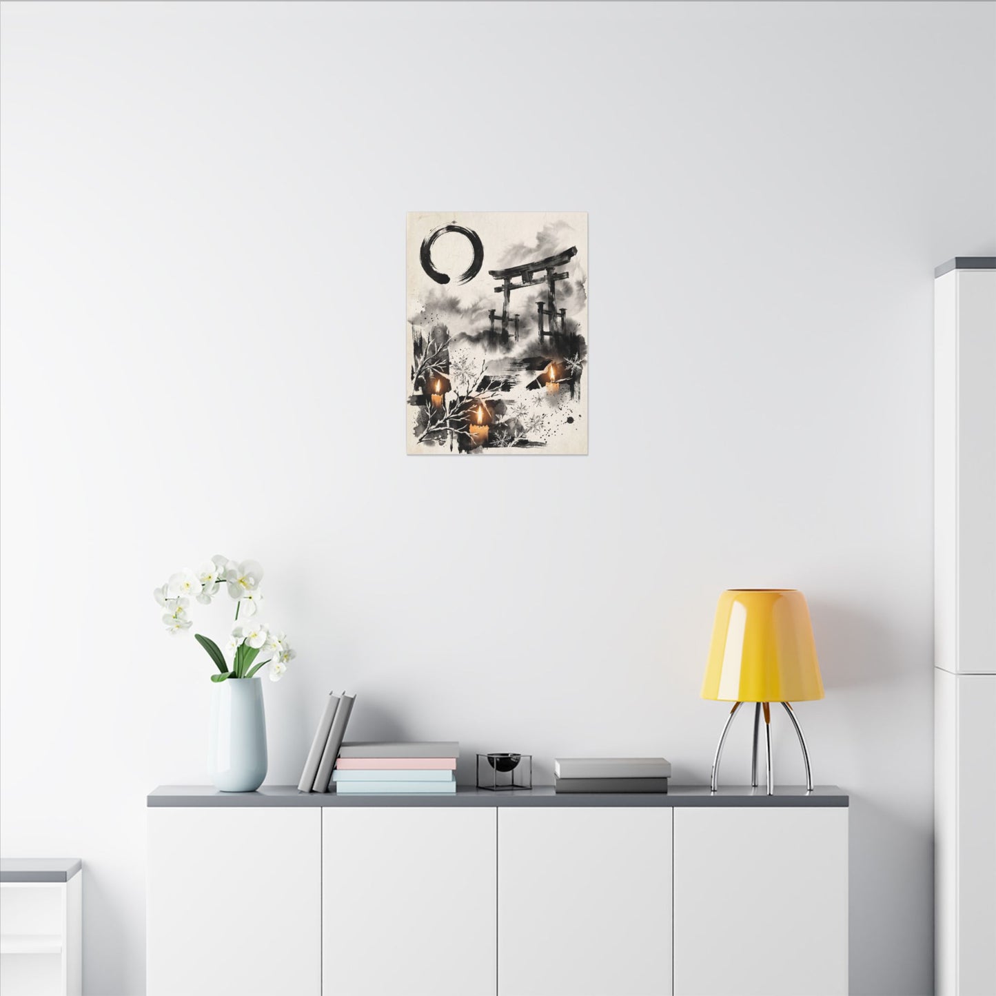 Candlelight Torii Gate Canvas Art - Zen Datsuzoku
