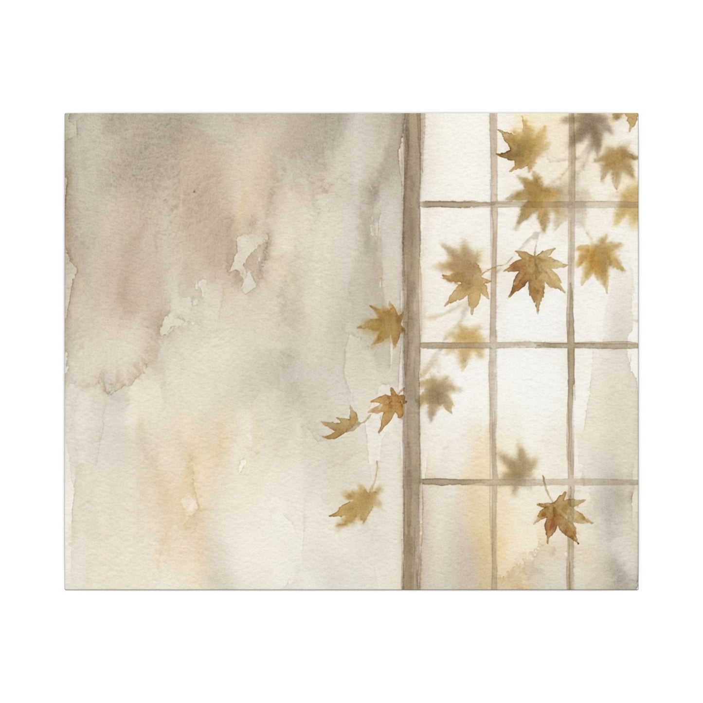 Warm Shoji Screen Canvas Art - Watercolor Japandi