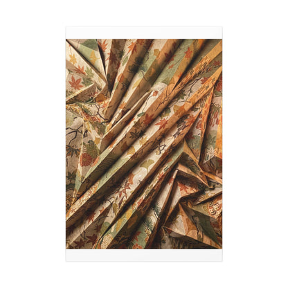 Paper Fold Autumn Canvas Art | Japandi Earthy Design
