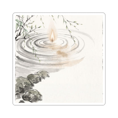 Ma Water Ripple Sticker - Zen Sumi E