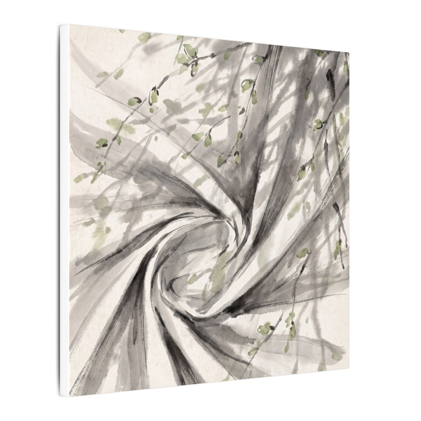 Silk Drape Spring Canvas Art | Zen Contemplative Design