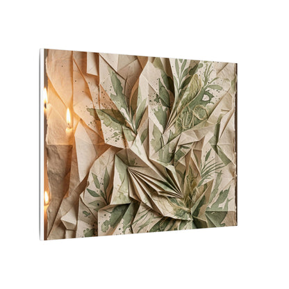 Japandi Paper Fold in Candlelight | Texture Canvas Art