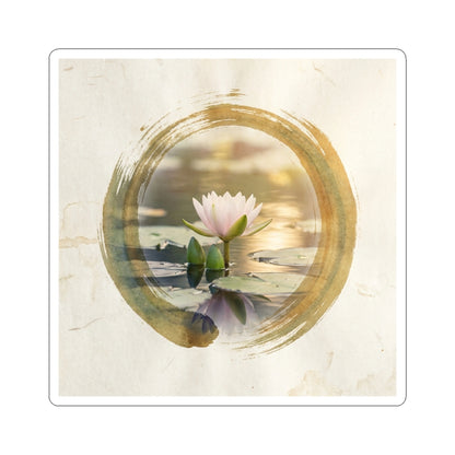 Golden Hour Lotus Flower Sticker - Zen Ma