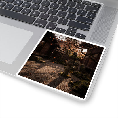 Atmospheric Stone Lantern Sticker - Shadow Zen Dark Japandi
